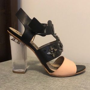 Sam Edelman Yara Embellished Lucite Heel Sandal